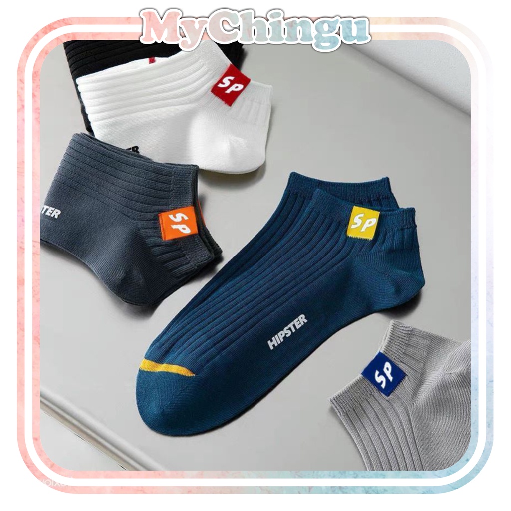 ❀ Chingu ❀ KK042 Kaos Kaki (Tanpa Kemasan) Pria Wanita Tipis Pendek Semata Kaki Sport SP Fashion Korea Sock Import Murah