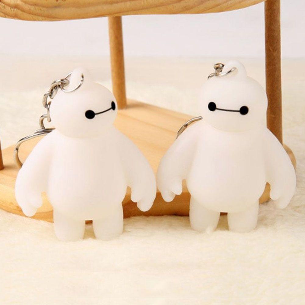 Chookyy Gantungan Kunci Aksesoris Kunci Untuk Anak Perempuan Wanita Key Ring Putih Baymax Kawaii Kartun