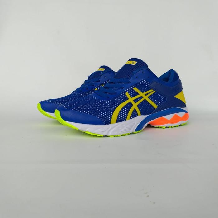 Dijual sparepart Sepatu Sport / Sepatu Volly Asics + Free Kaos Kaki - Biru, 4 Diskon