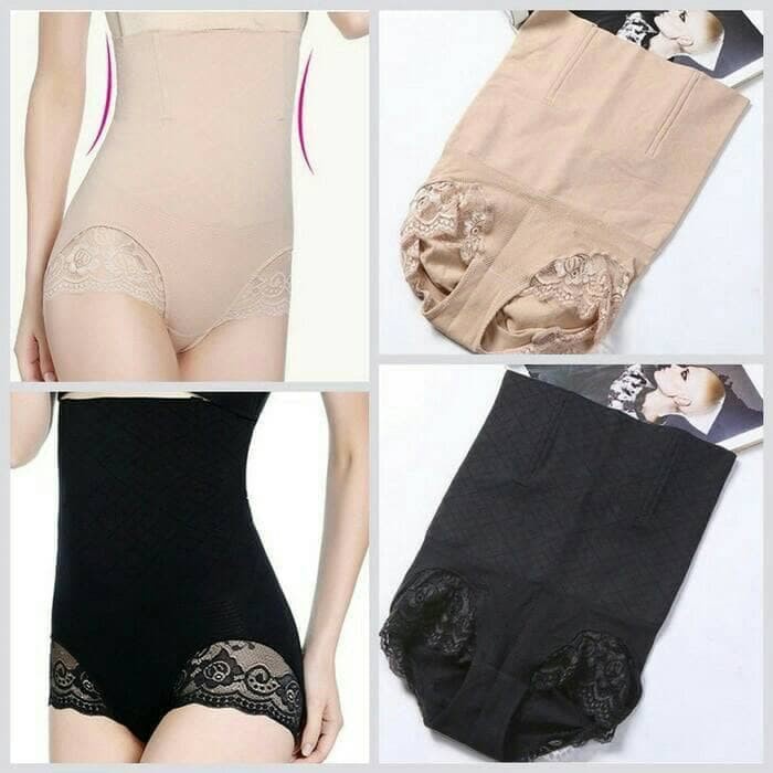 Munafie wanita Celana dalam lace high korset pengecil perut slim Slimming Pant Original CD Perempuan