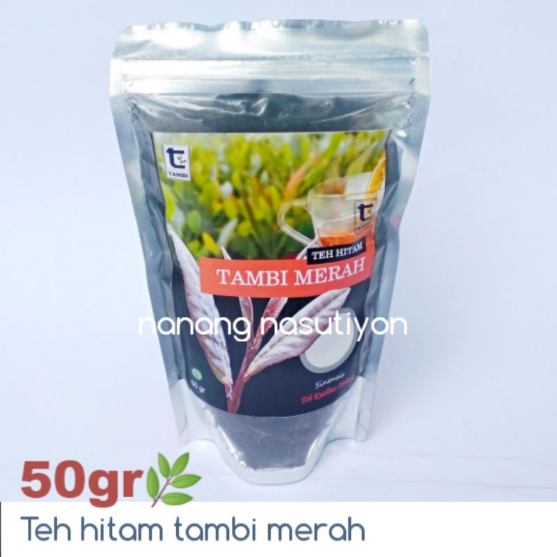 Jual TEH HITAM BLACK TEA TAMBI MERAH TAMBI WONOSOBO KEMASAN 50GRAM ...