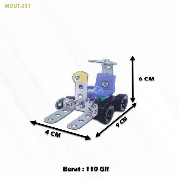 Forklift . Puzzel 3D mainan Kreatif anak Blrick Metal education anak