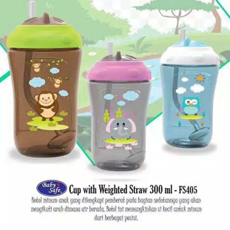 Cup weighted straw Botol Minum sedotan anak Babysafe