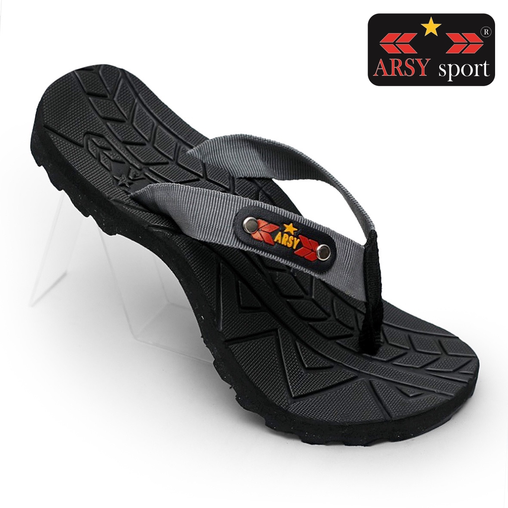 Arsy Sport /Sandal Gunung Pria Jepit / Sanda Jepit / Sandal Pria / Sandal Murah / Abu-2