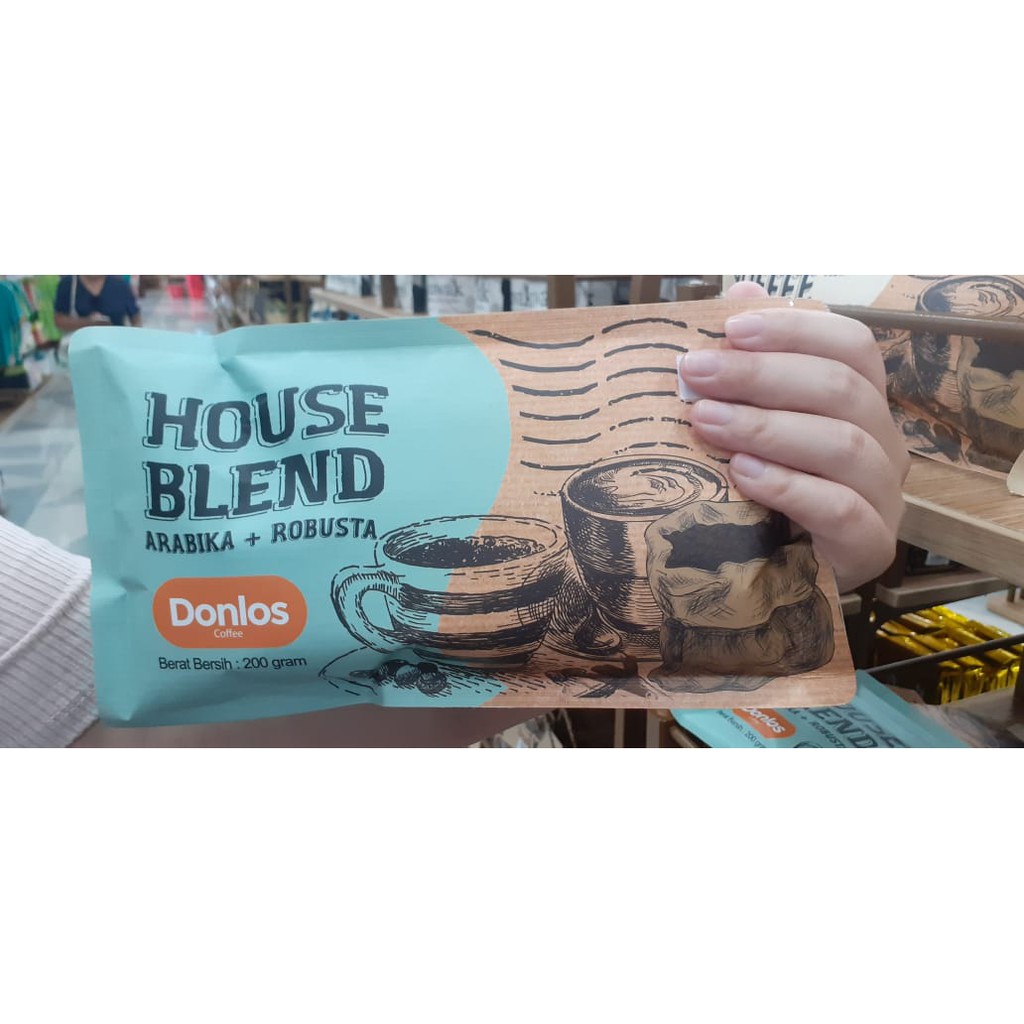 KOPI BALI DONLOS ORIGINAL/HOUSEBLEND ARABIKA ROBUSTA 200GR