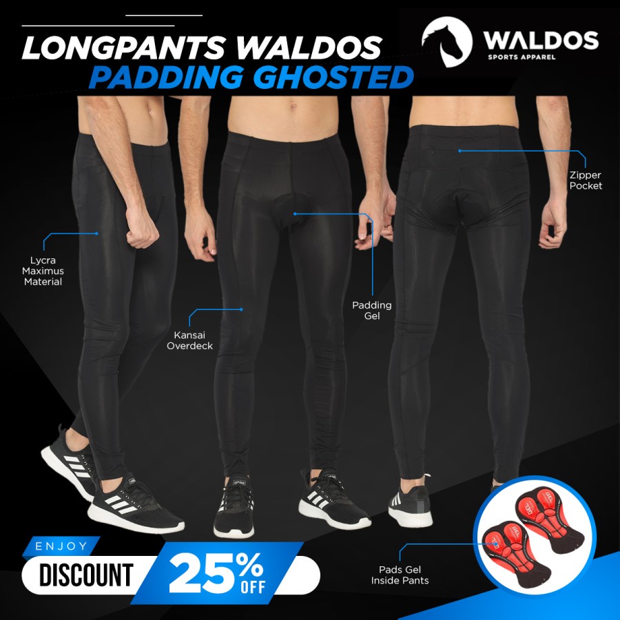 Padding Panjang Waldos Black Phanter Sepeda Gowes Cycling