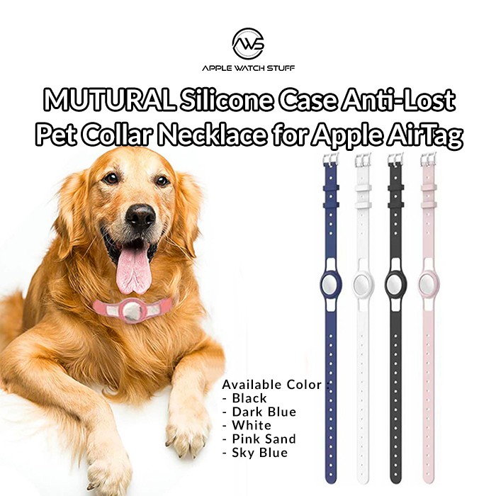 MUTURAL Silicone Case Anti-Lost Pet Collar Necklace for Apple AirTag