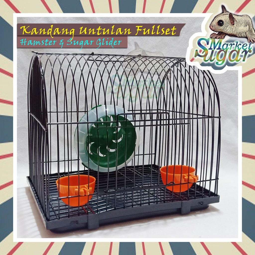 Untulan Fullset Kandang Hamster - Sugar Glider - Marmut - Tupai - Burung - Kandang Hewan-3