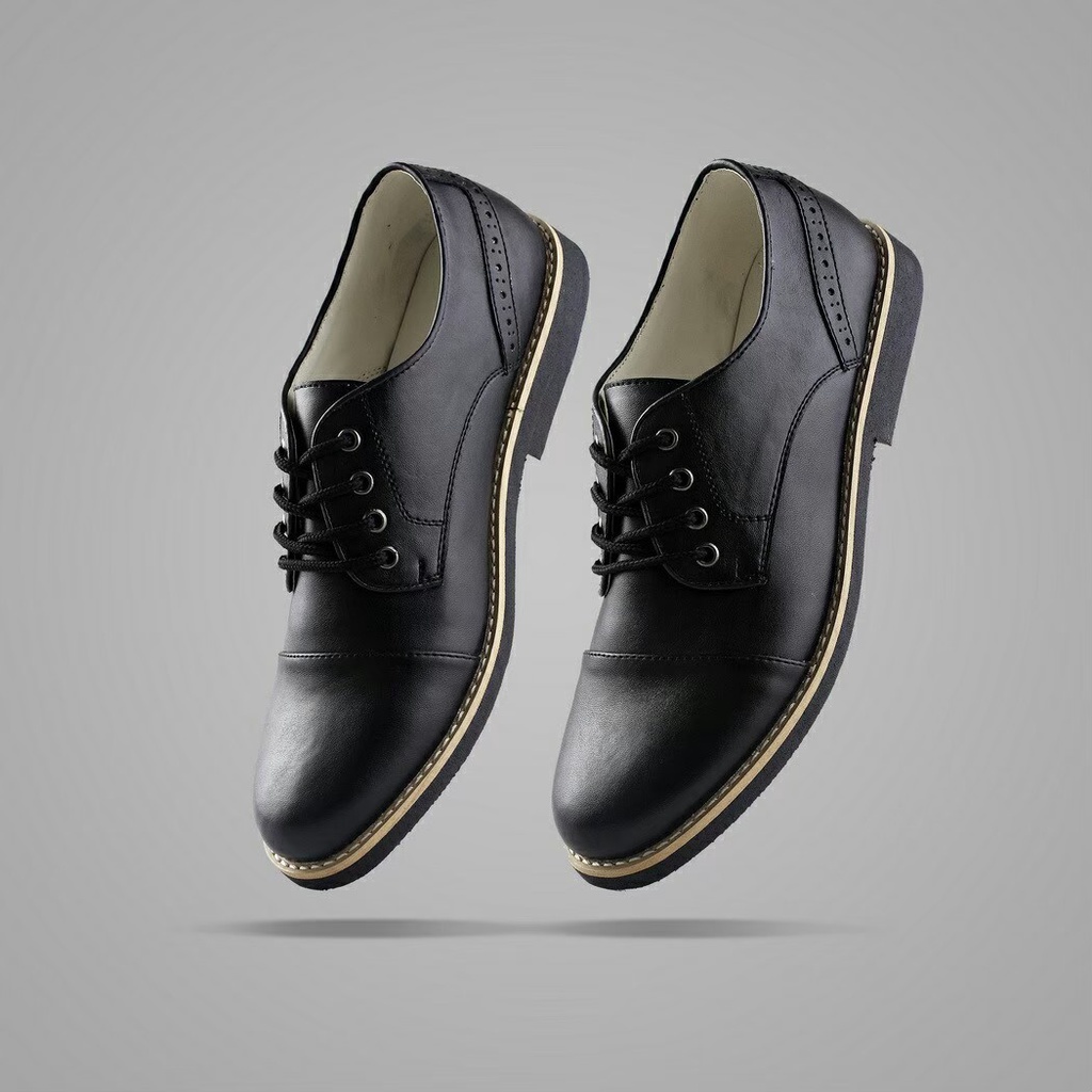 HAWKIN - Pantofel Pria Hitam Sepatu Pantofel Pria Pantopel Pria Sepatu Fantofel Kasual Kulit Formal