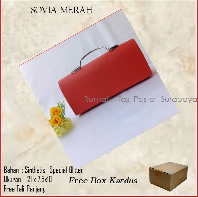 Tas Elegant,Tas Lucu,Tas Murah,SOVIA MERAH