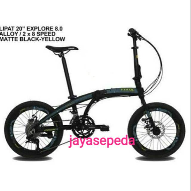 Sepeda lipat exotic 20 explore 8.0 alloy