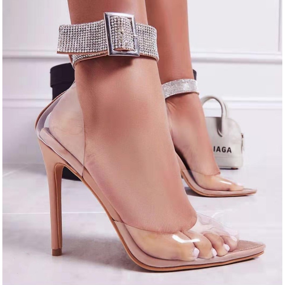transparent stilettos