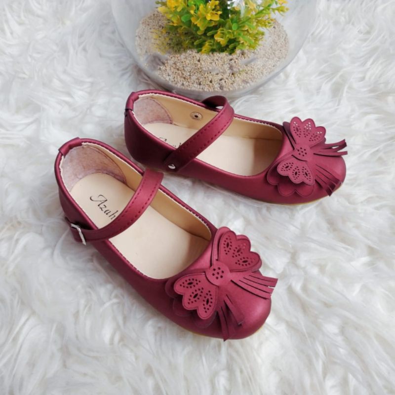 flat shoes anak prempuan pareasi laser kupu-kupu 22-25 26-30