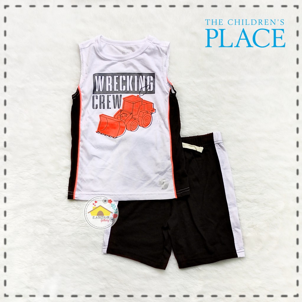 Setelan 2in1 The Ch*ldren’s PL@CE Sport Boys Sleeveless & Short Graphic Set