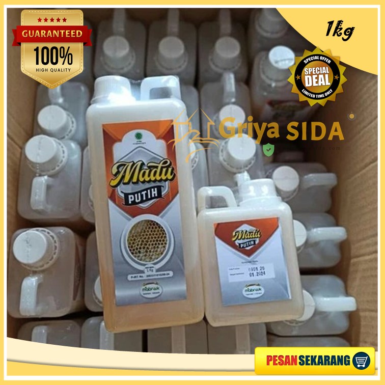 Madu Putih Mabruuk 1kg 1000gr Madu Putih Mabruk Mabruuk special PROMO natural honey