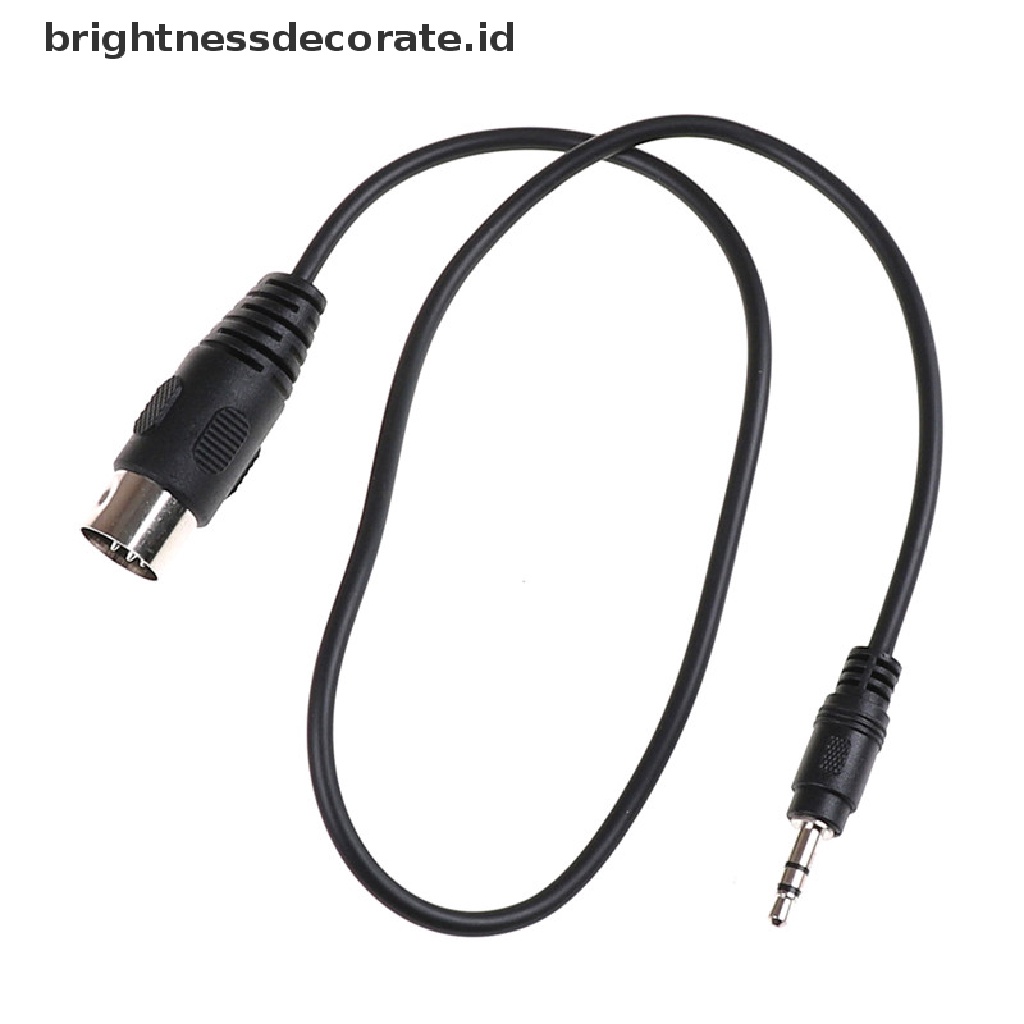 [birth] 1x DIN 5 Pin Din MIDI Male Plug To 3.5mm Male Stereo Jack Audio Cable 50cm 0.5m [ID]