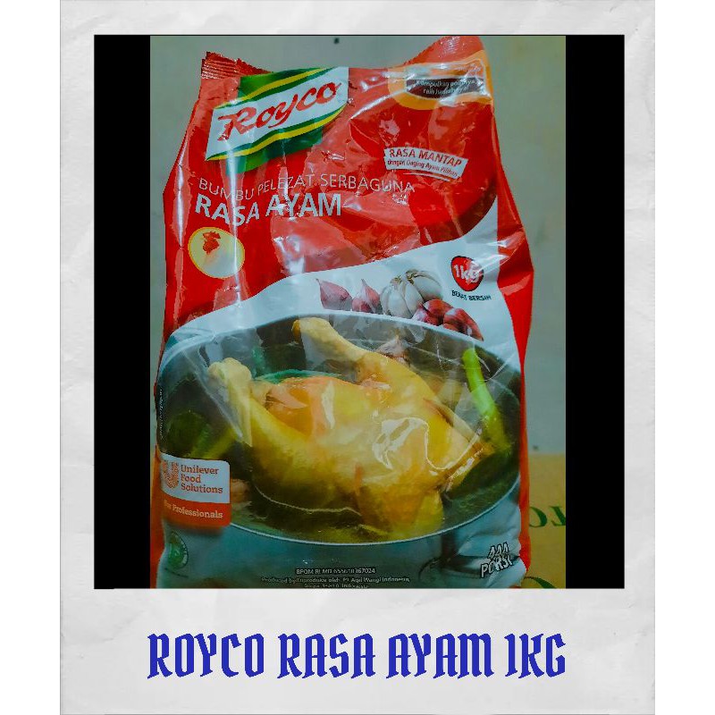 

ROYCO BUMBU PELEZAT RASA AYAM 1KG / KALDU AYAM ROYCO 1kg