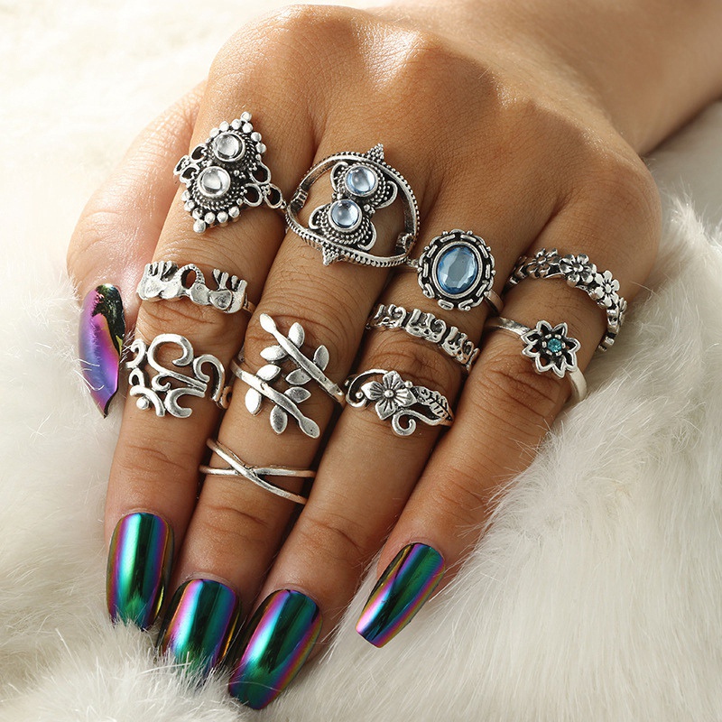 Fancyqube 6-16 PCS Knuckle Stacking Rings For Women Teen Girls,Midi Rings Set Stackable Finger Rings Set