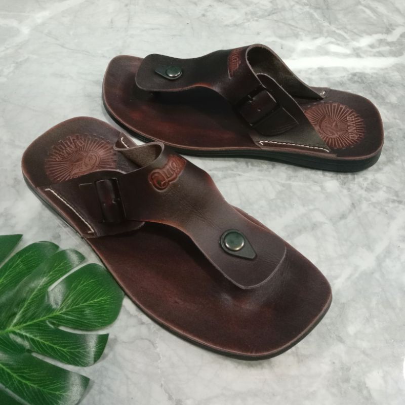 Sandal jepit pria kulit asli 100% // original kulit asli model terbaru