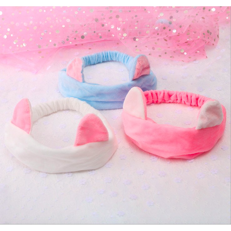 Bandana Masker / Bando Mandi Facial Headband Hairband Korea Model Pita Kelinci Kucing