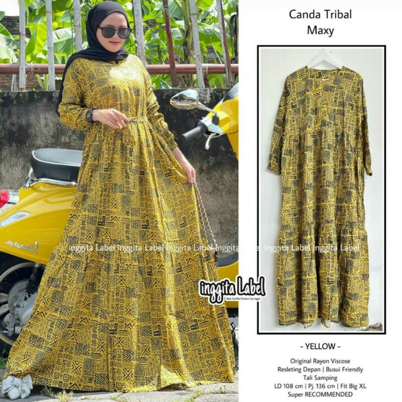 CANDA TRIBAL Maxi Dress muslim Inggita Label