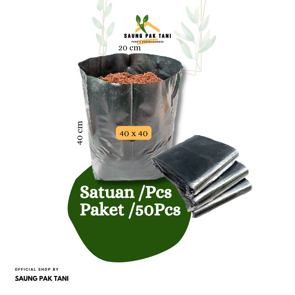 Polybag Tanaman Ukuran 40 x 40cm /pack 50pcs