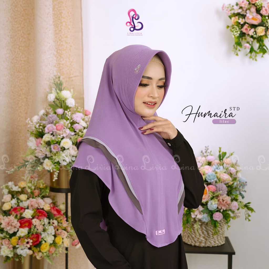 (COD)PROMO Humaira Standart by LinaLivia Hijab - Bahan Jersey High twist - Harga Reseller