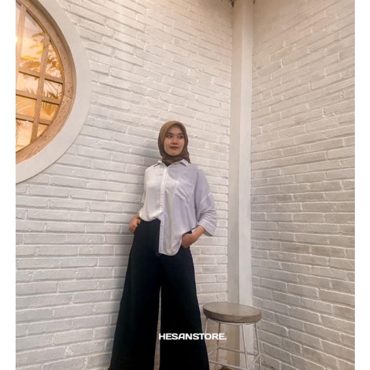 Loose Pants - Kulot Mozza Wanita - Kulot Pinggang Full Karet | Kulot Santai Ternyaman