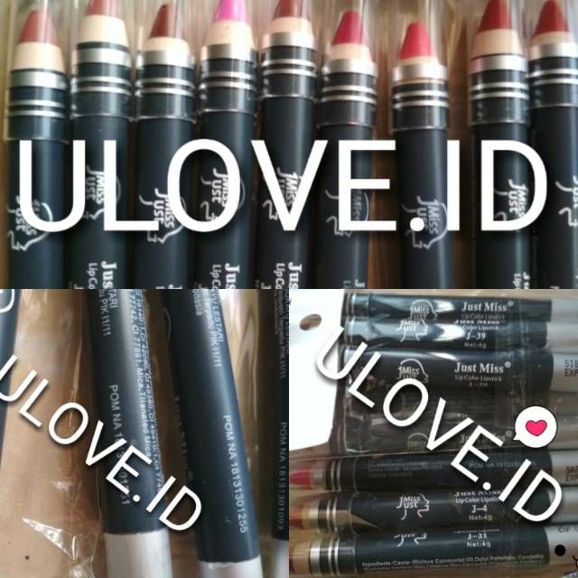 PO JUST MISS LIP COLOR PENCIL PENSIL SERUT LIPSTICK LIPSTIK MATTE