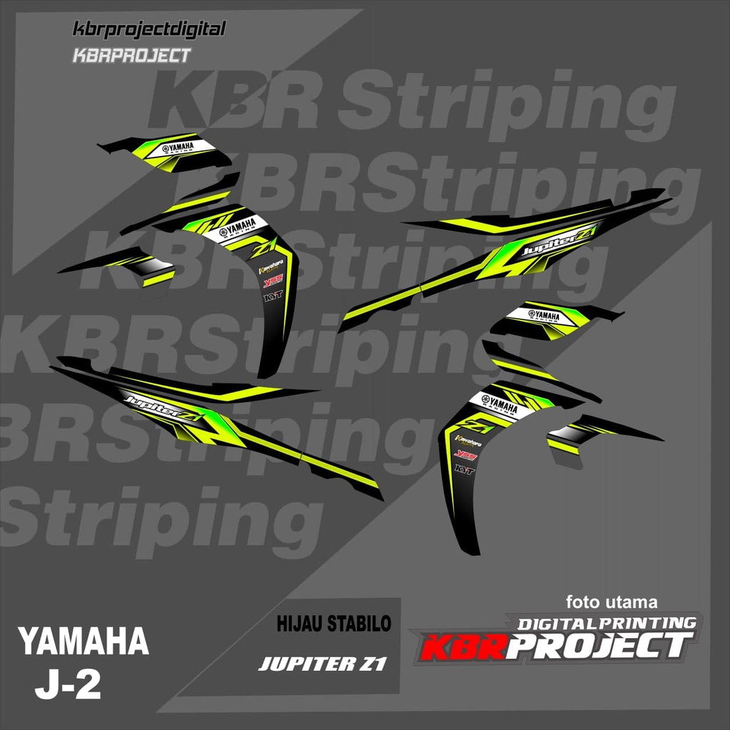 (cod) stiker motor striping jupiter z1motor yamaha jupiter z1 Racing J-2 HOLOGRAM TRANSPARAN