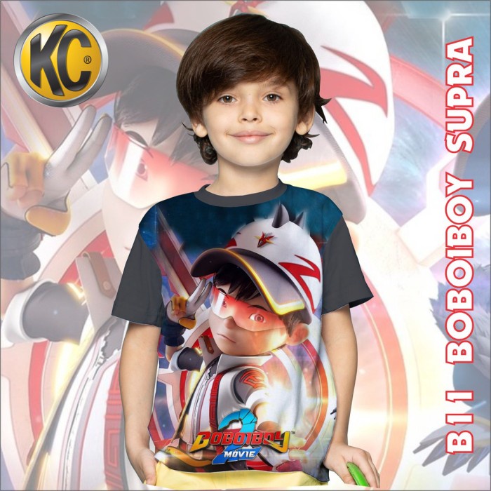 Kaos Boboiboy Supra Baju anak 3D murah meriah