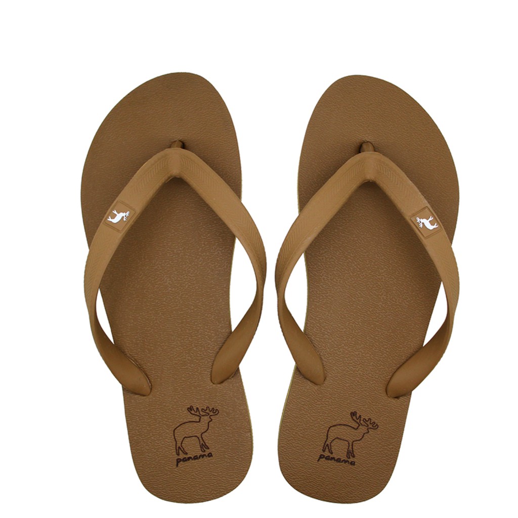 Sandal Panama Classic / Sendal Jepit Pria Coklat Muda / Sandal Pantai M6