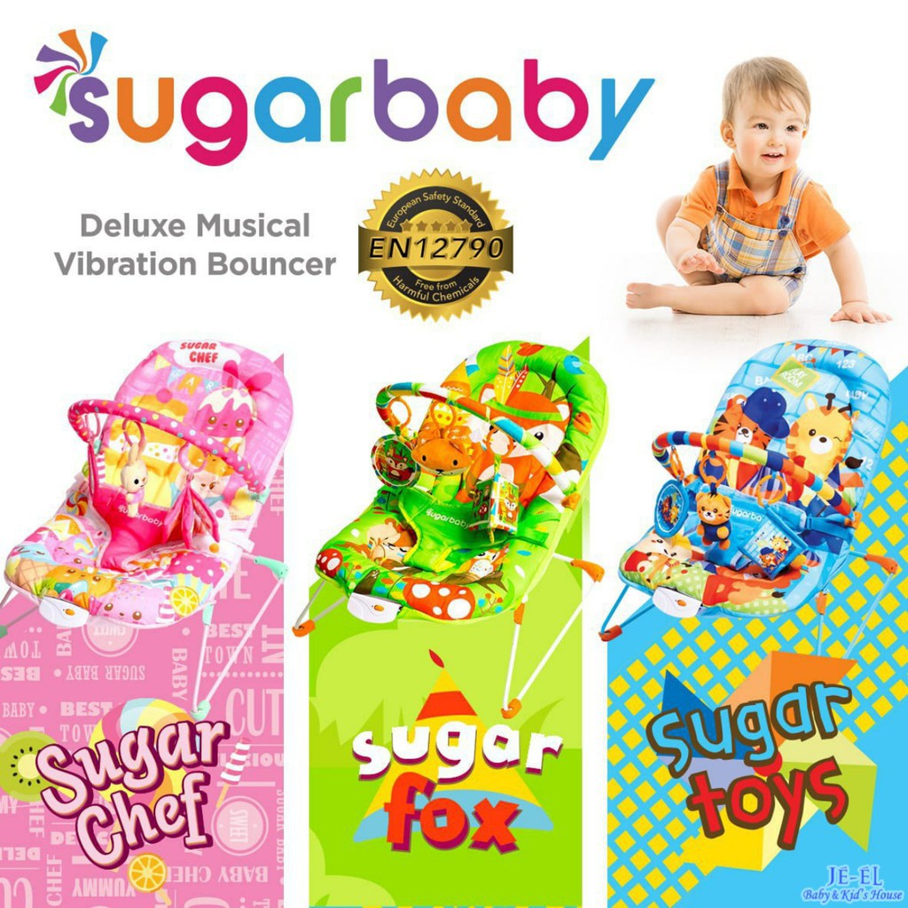 SUGAR BABY BOUNCER 1 STAGE-Bouncer Sugar Baby Murah-Ayunan Bayi Elecktrik-SUGAR BABY