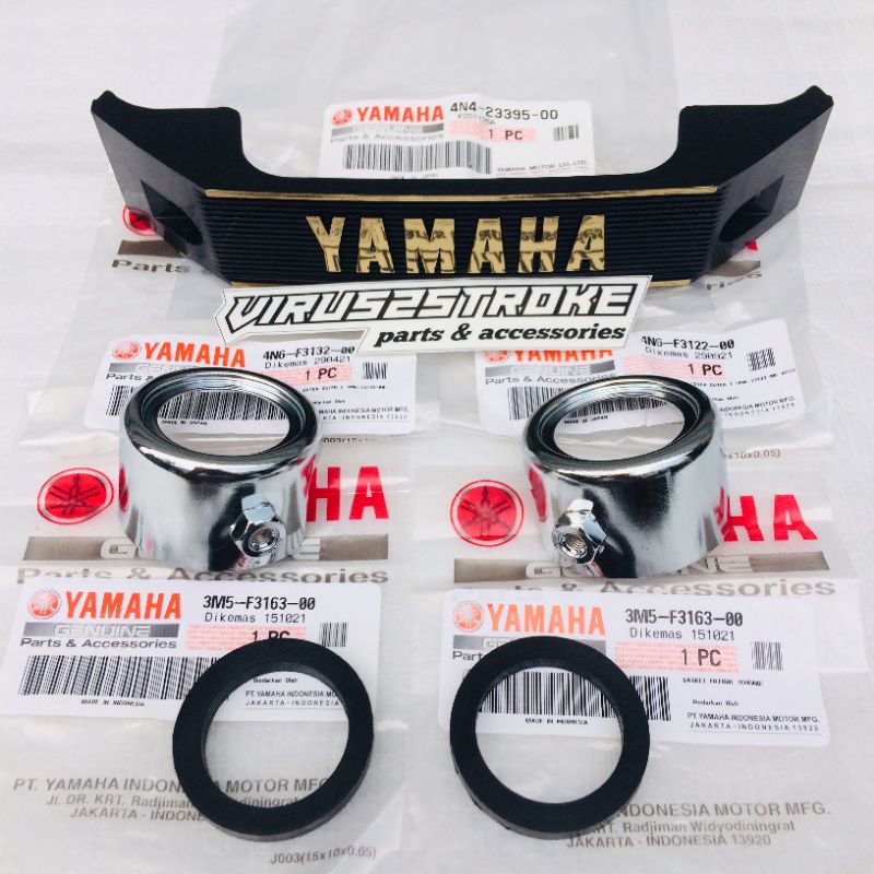 Emblem Logo Kumis Set Cincin Dudukan dan Seal Yamaha RX-S RXS Special Spesial RX King RXK Cobra YT11