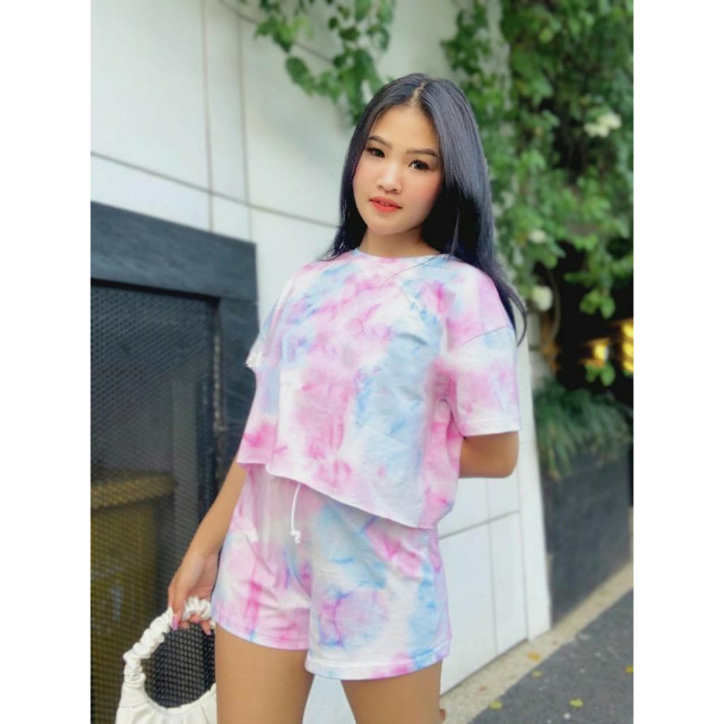 SETELAN ONE SET WANITA LESTARI / BASIC TIEDYE SET DAILYSET / ONESET TIE DYE-2