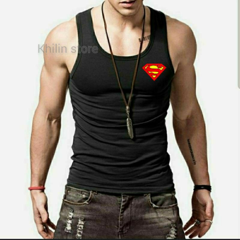 Singlet Pria Superman Kaos singlet pria dewasa Tanktop Pria kaos dalam pria singlet distro pria baju singlet pria dewasa