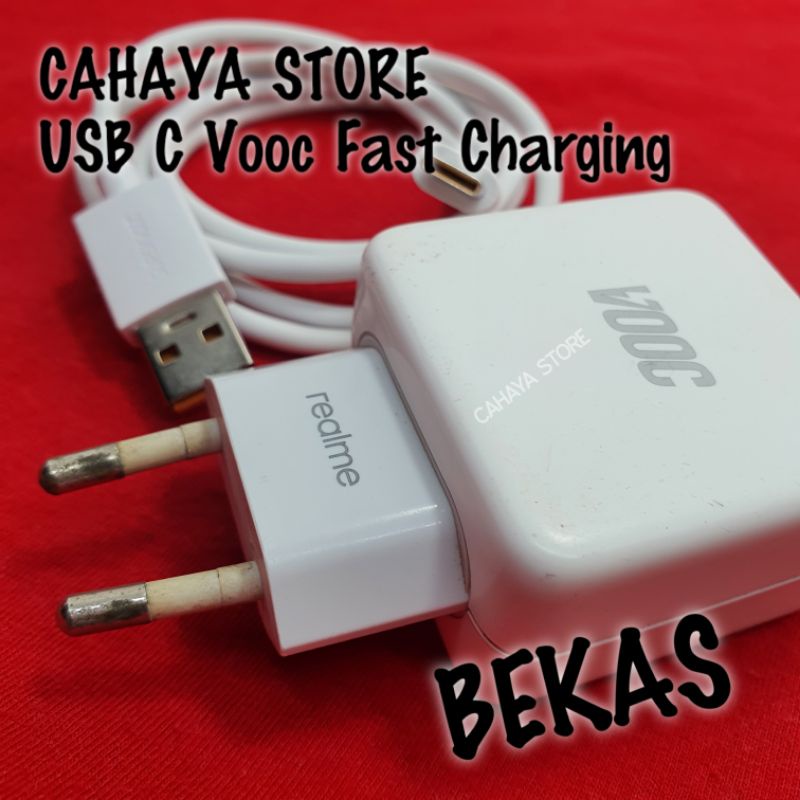 Charger Adaptor Realme X2 Ory Fast Charging Vooc 5Pro USB Tipe C Original 20W Dijamin Bekas Bawaan Hp