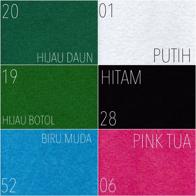 Kain Flanel IMPOR 50CM X 90CM 1/2 Meter (READY STOCK) 1 KG BISA 14 PCS