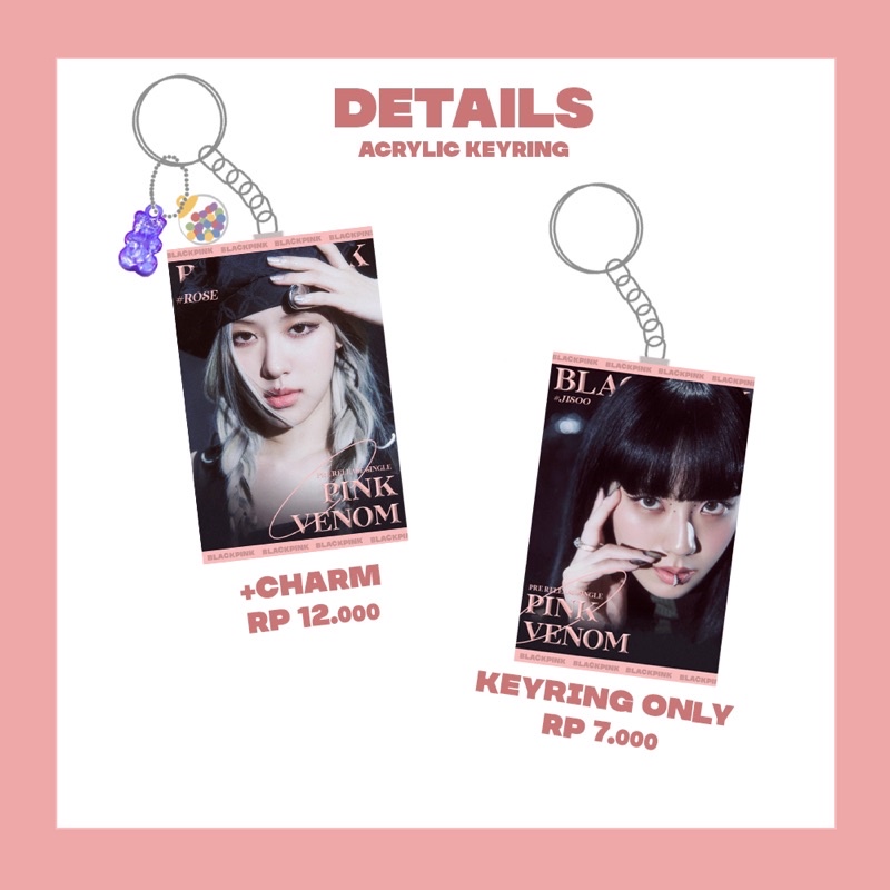 BLACKPINK PINK VENOM FAN MERCH PAKET LENGKAP FANKIT STICKER KEYRING GANTUNGAN KUNCI PHOTOCARD SET PAKETAN