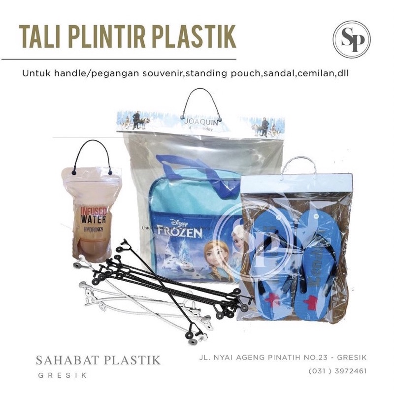 100PCS TALI PLINTIR SNACK LEBARAN  / TALI TEBAL LABEL HANDBAG SNACK PLASTIK IDUL FITRI SOUVENIR / TA