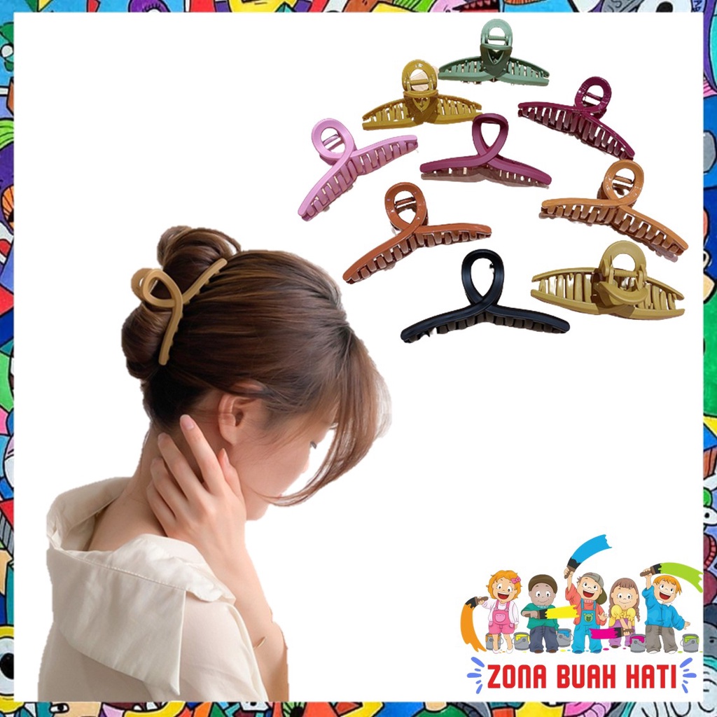 ZBH Jepit Rambut Salon Slim Jedai Doff 11cm Jepitan Rambut Silang Korea Panjang Import