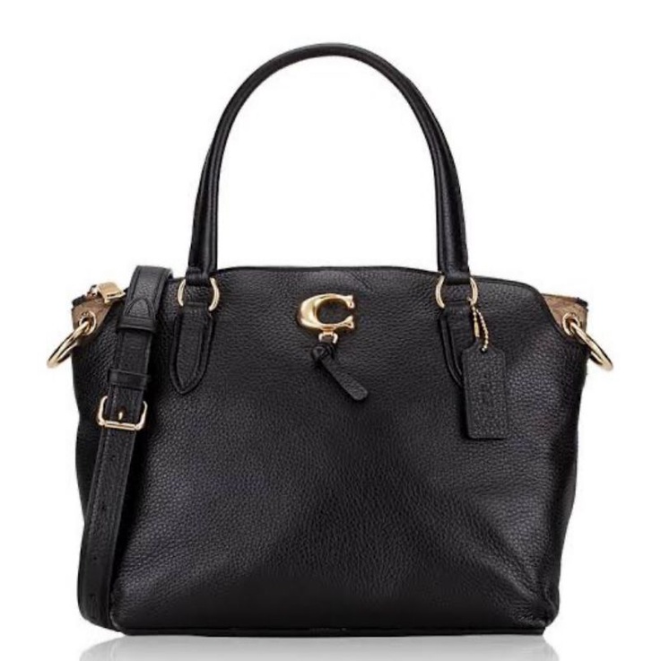 Coach Remi Satchel With Signature Canvas Detail(4343)