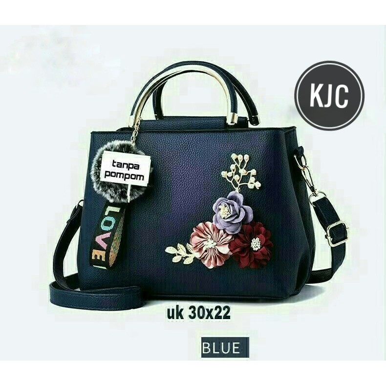 KIANJAYACOLLECTION89 - TAS HANDBAG TANGAN WANITA REMAJA IBU FLOWER BORDIR (aurora)  PALING MURAH !