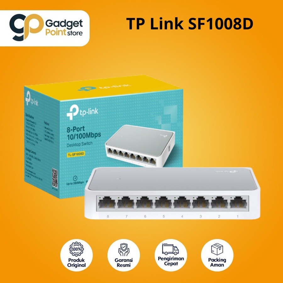 Switch 8 Port TP Link SF1008D 8-Port 10/100Mbps Desktop Switch - Garansi 1 Tahun