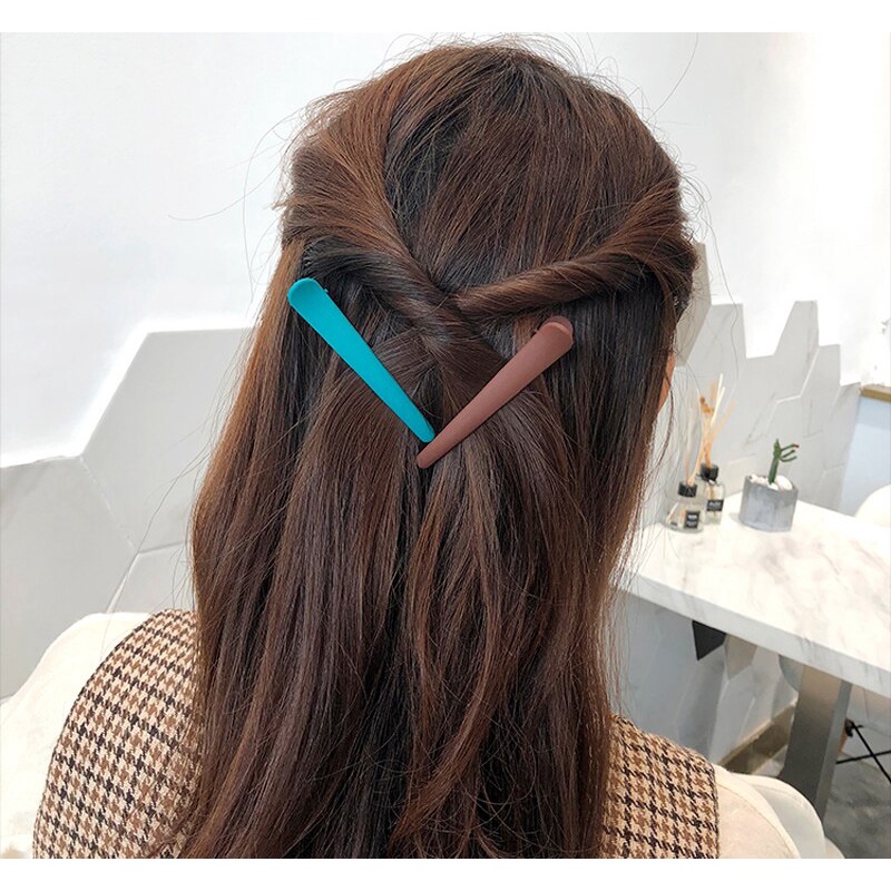 1pcs Jepit Rambut Warna solid buram Korea Model Lucu Aksesoris Rambut Hairpin Poni Import wanita Aksesoris