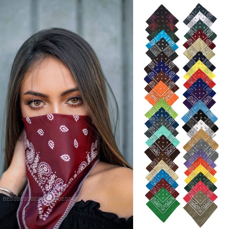 Korea Hip Hop Bandana Slayer Scarf / Impor Gaya Cetak Twill Hairband/Aksesoris Rambut Wanita Berwarna Ikat kepala warna-warni yang simpel dan modis