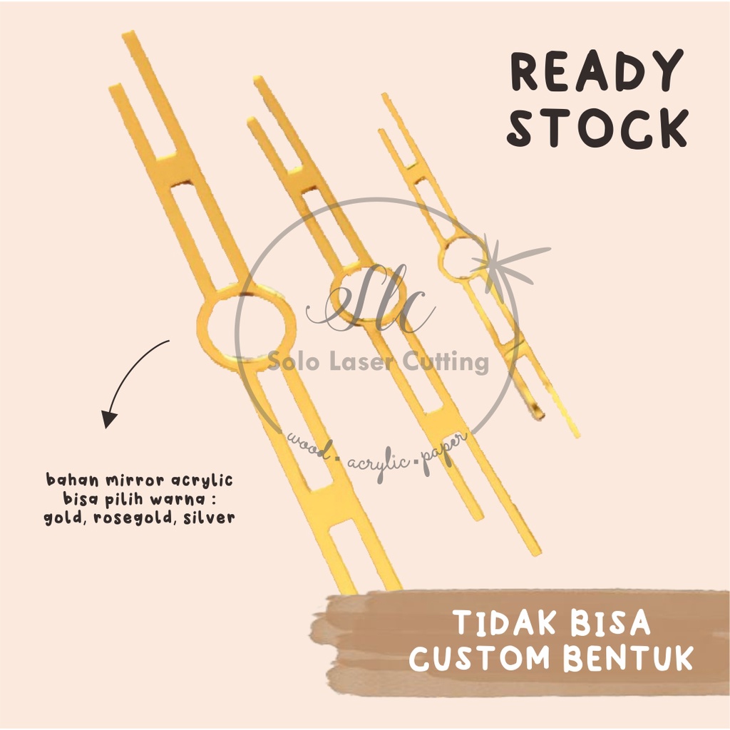 Garis O Akrilik Cermin Emas / Perak GARIS DEKORASI MAHAR SUDUT MAHAR EMAS DEKORASI MAHAR EMAS