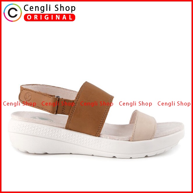 SANDAL WEDGES WANITA HUSH PUPPIES ORIGINAL SLINGBACK CASUAL BROWN HW66