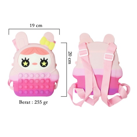 TAS POP IT ANAK JUMBO RANSEL MUAT HP PONY BAG GEMOY BESAR