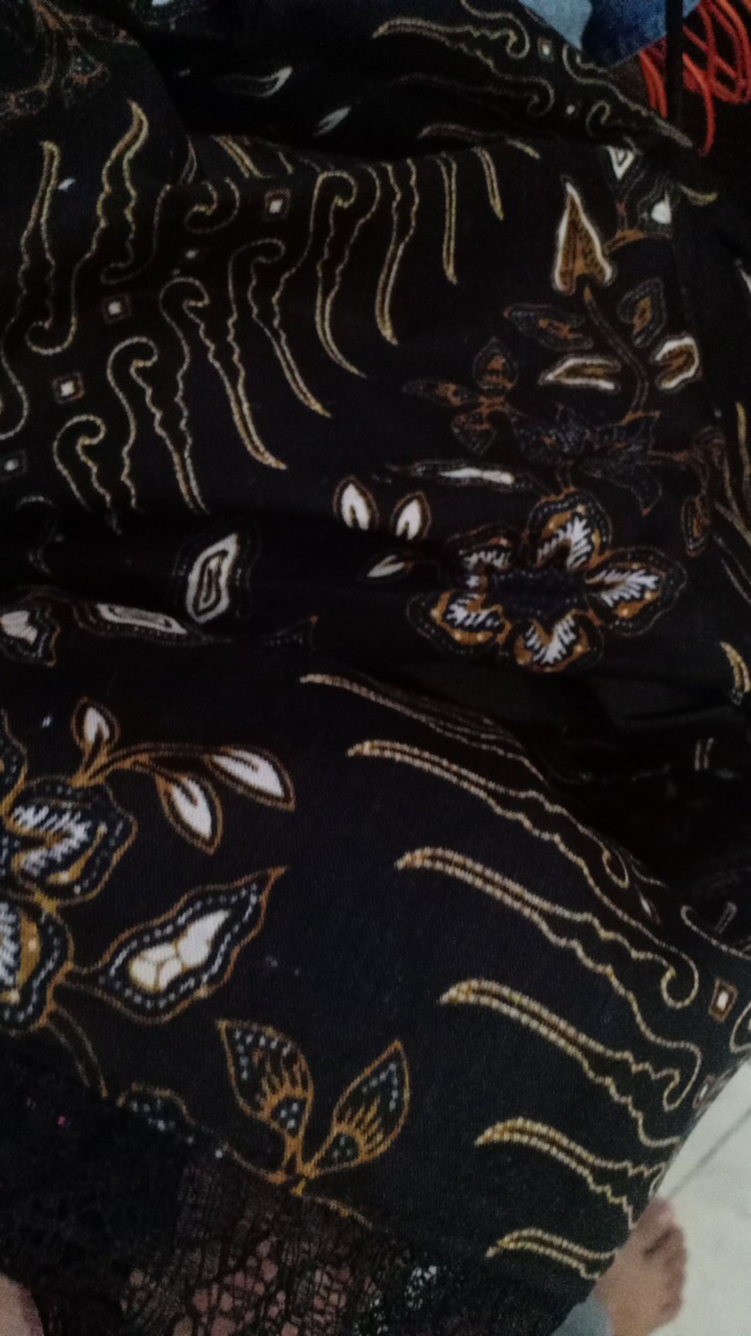 Atasna Batik Wanita Modern Batik Cassual Atasanbatik Batik Lace Mewah Batik Batwing(hitam)